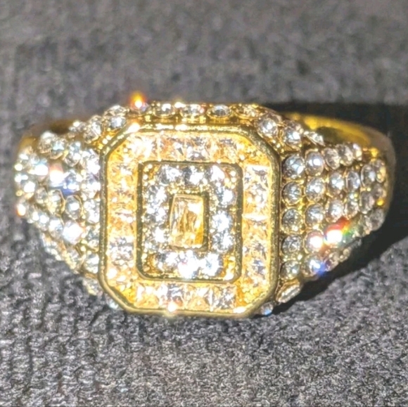 Simulated Diamond Mens Engagement Wedding Band Ring 2Ct 14k Yellow Gold Plated